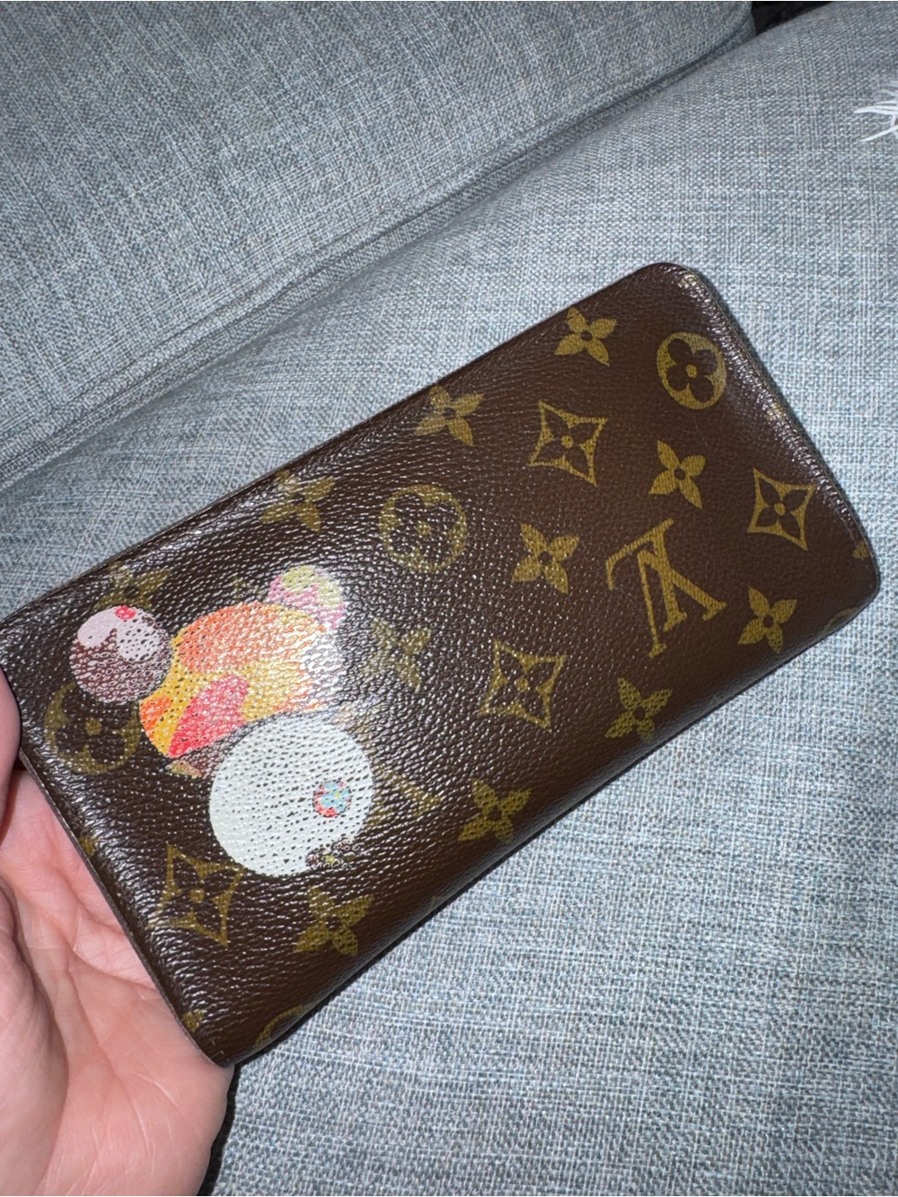 Limited Edition Louis Vuitton Brown Monogram Takashi Murakami Panda Zippy Wallet - Picture 2 of 7